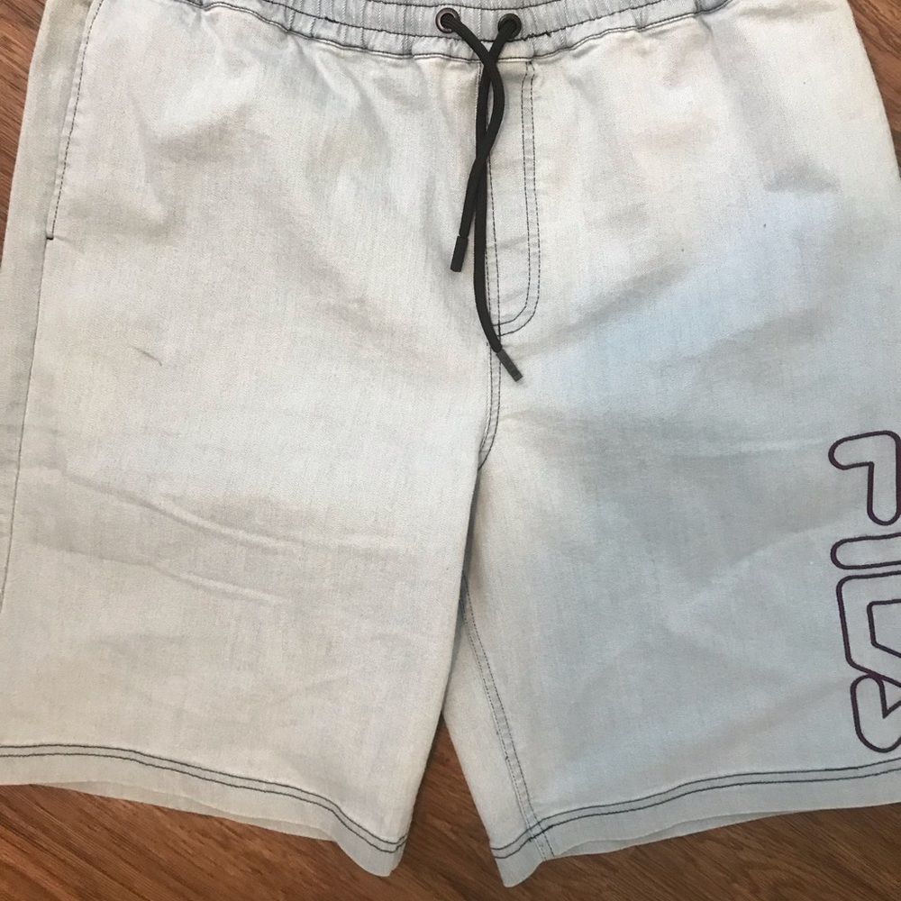 Fila drawstring denim shorts new without tag